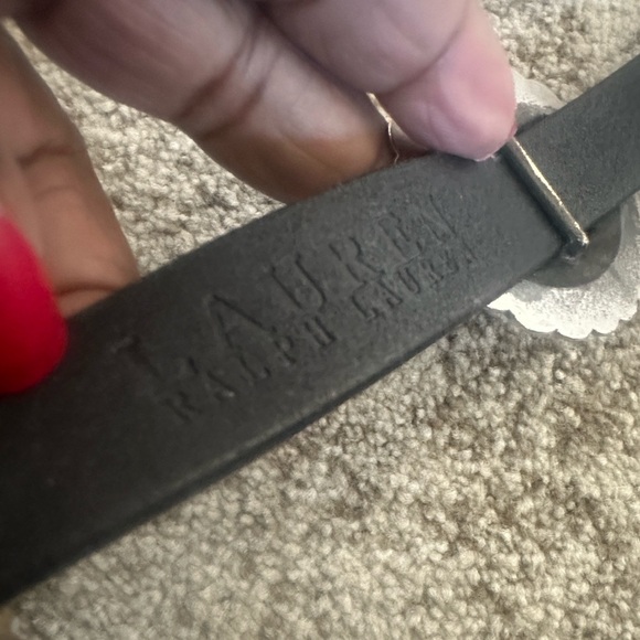 Lauren Ralph Lauren Black Leather Metal Conchos Accent Statement Belt L - Picture 6 of 10